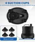 Simple Deluxe 660GPH bottom-suction submersible water pump, bottom view with four suction cups and three nozzles.