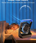 5 Inch Battery Powered Desk Fan For Camping And Travel With D Cell Batteries in bedroom with sleep timer feature