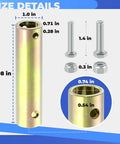 Heavy Duty Auger Adapter For K Drill Ice Augers with 0.71 Inch Shaft, size details and mounting screws included.