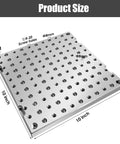 Heavy Duty 6061 Aluminum Tooling Plate 10X10 Inch Anodized CNC Jig Fixture Plate showing precise holes and dimensions.