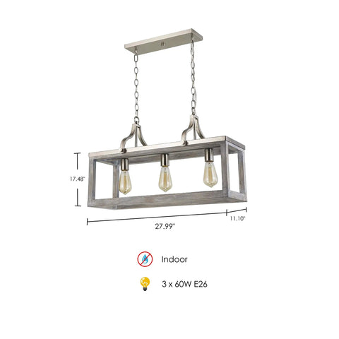 Westbury 4 Light Pendant Fixture With Adjustable Hanging Lights And Glass Opal Shades, Modern Satin Nickel Brown Finish, Alloy Steel