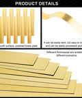 Twenty Piece Brass Strip Set With Shim Stock Assortment, 1 Inch Wide By 12 Inches Long, 0.004 Inch Thick C280 Brass