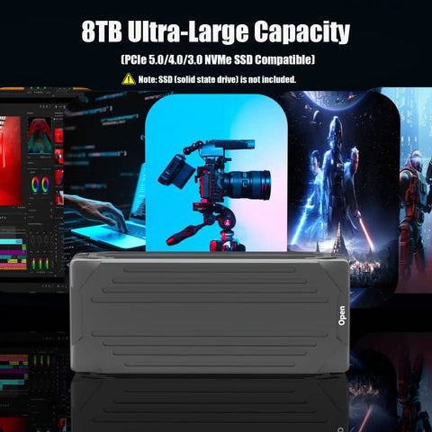 Speed Demon M2 Nvme Ssd Enclosure With Thunderbolt 4 And 5 Compatibility Offering 40gbps Data Crunching Speeds displayed with an 8TB capacity.