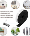 Four Rolls Of Half Inch Wide By Sixty Inch Long Self Adhesive Felt Strips Heavy Duty Polyester Pads For Furniture Floor Protection