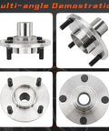 Multi-angle view of Wheel Hub Bearing Assembly For Ford Focus 2000 To 2011 Front Left Or Right With ABS 4 Lug Durable Protective Coating