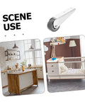 Heavy Duty Rock Solid Sliding Door Caster Wheel With Galvanized Steel Pulley For Barn And Wardrobe Tracks Featuring Dead Quiet Rollers And No Hassle Installation displayed on furniture.