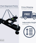 Premium Nylon Alignment And Leveling Stand Works With Laser Cube showing R10 feet alignment points and adjustable height up to 2 inches.