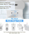 Rock Solid Toilet Safety Rails For Seniors With Flip Up Armrest Handles Heavy Duty Bathroom Support Bars Adjustable Mounting For American Standard Toilets Hella Stable Senior Care Assist Bar fitting guide for fixed-hinge toilets.