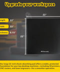 Ultra Light High Rebound Anti Vibration Pads Set with 22x22 inch damping mat dimensions and description.