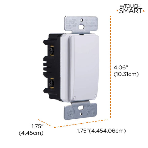 Side view of One In-Wall Digital Timer With Push Door Switch And Backlit LED Screen Dope Energy Saver Eight Custom On Off Times