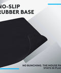 Cloth Gaming Mouse Pad With Moderate Friction For Precise Sensor Tracking Non Slip Mat For Mac And PC 340x280x1 mm corner view