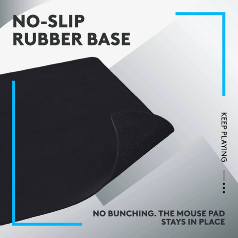 Cloth Gaming Mouse Pad With Moderate Friction For Precise Sensor Tracking Non Slip Mat For Mac And PC 340x280x1 mm corner view