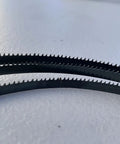 Close-up of 80 Inch Bandsaw Blades One Quarter Inch 12 TPI Fits Craftsman 12 Inch Band Saw Wood And PVC Cutting 2 Pack with sharp teeth