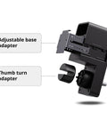 Exploded view of Bluetooth Keyless Smart Lock for Front Door with adjustable base and thumb turn adapter, easy install, WiFi bridge sold separately