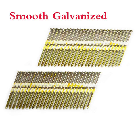 Rugged 3 Inch Framing Nails For 21 Degree Framing Nailer Smooth Shank Plastic Collated 1000 Count Box For Lathing And Sheathing Projects
