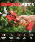 Heavy Duty Cordless Pruning Shears With 1.6 Inch Cut Compatible With Milwaukee 18v Packs featuring tough SK7 blades and brushless motor.