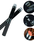 10 Piece Round Hole Punch Set For Leather Craft Pro Grade Steel Hollow Punches 1mm To 10mm close-up of punches and sample materials