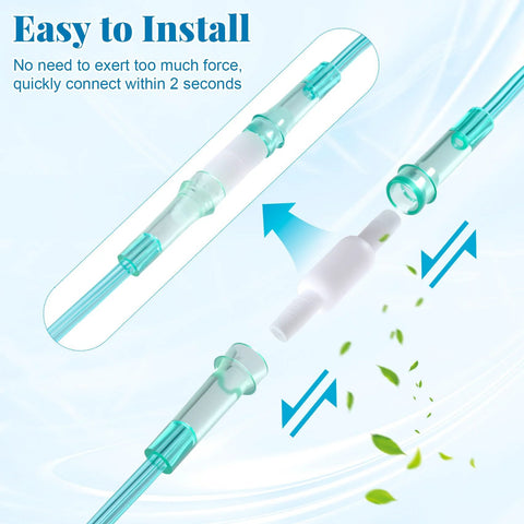 Lekgavd oxygen tube connectors set, 12-pack with 360° swivels for nasal cannula tubing