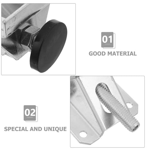 8 Pack Heavy Duty Adjustable Steel Furniture Leveling Feet With Anti Slip Pads For Precise Leveling On Workbenches And Shelving Units Universal Fit Easy Screw In Design No Tools Needed Stable Quiet And Non Marring, steel foot close-up