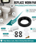 RV Toilet Repair Kit With Closet Flange Seal And Screw For Thetford Aqua Magic Style Lite Style II Style Plus Toilets image