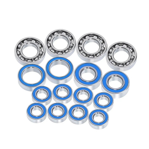 Axial 1To10 RC Car Bearing Kit Blue Sealed Bearings 16Pcs with varying sizes for SCX II AR44 90046 rugged trail crawling