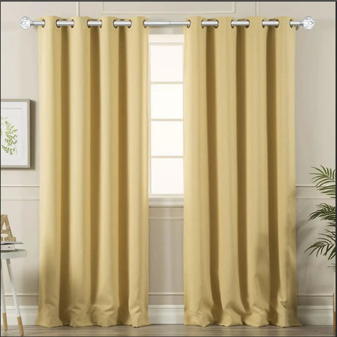 Crystal Netted Texture Silver Curtain Rod Finials For One Or Seven Eighths Inch Rods, Easy Twist Installation No Tools Needed, Fits M6 Screws, Four Colors Available Black Bronze Gold Silver, Modern Home Decor Accessory on gold curtains