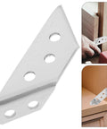 4 Pack Stainless Steel Angle Brackets Thickened Design Heavy Duty Triangle Corner Supports with screws for shelves and cabinets