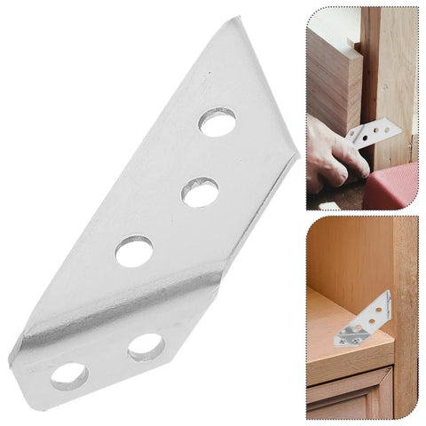 4 Pack Stainless Steel Angle Brackets Thickened Design Heavy Duty Triangle Corner Supports with screws for shelves and cabinets