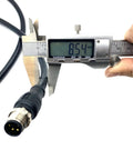 Measurement of Five Pin L Code M12 Connector Cable From Female To Male For Rail Transit Power And Robotic Arm Control IP67 Waterproof