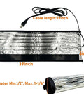 Heavy Duty Water Pipe Heat Blanket 38.5 By 6 Inches For Freeze Protection, 120V Thermostat With Max 140F shown unrolled with cable.