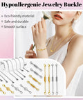 Magnetic Jewelry Clasps And Extenders Set In Gold And Silver 24 Piece Layering Clasp Kit For Necklaces Bracelets Anklets