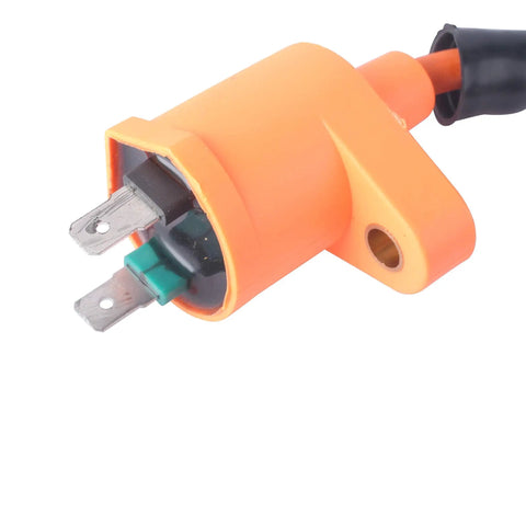 Close-up of Ride Ready Performance Ignition Coil And AC CDI Box For GY6 4 Stroke Engines 50cc 70cc 90cc 110cc 125cc 150cc Scooters ATVs