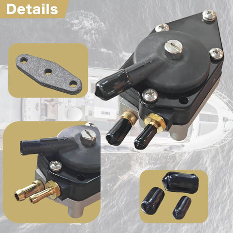 Fuel Pump For Johnson Evinrude OMC Outboard 20 25 30 HP Models Fits 438555 433386 777764 18 7353 Sierra Mallory Replacements