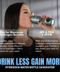 Woman using Hydrogen Water Bottle Generator With SPE PEM Tech Delivers 5.4 PPM Hydrogen, 8oz Portable Water Ionizer