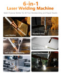 Beast 700W Laser Welding Machine With 6 In 1 Handheld Fiber Laser Welder in action showing its various welding functions.