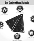 Dope Carbon Fiber Side Mirror Triangle Panel Trim For Land Cruiser J300 LC300 GX GXL VX Sahara ZX GR Sport 2022 To 2026 A Pillar Quarter Window Cover, Scratch Resistant, Ultra Lightweight 3K Weave Exterior Accent with durability features