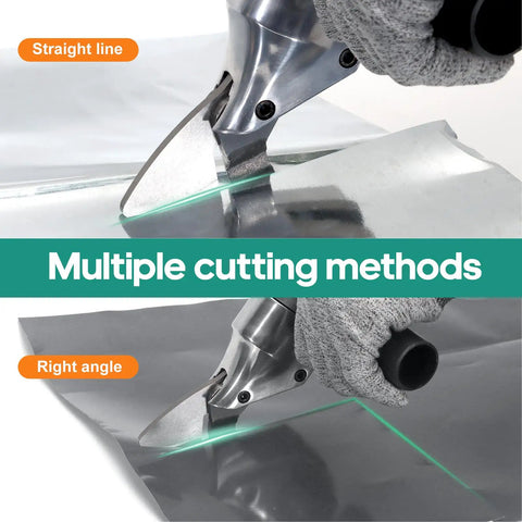 All Purpose Metal Shear Drill Attachment That Slays Sheet Metal Cutting Tasks cutting sheet metal at a straight angle.