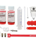 All In One Hydraulic Brake Bleed Kit With Mineral Oil For Shimano And Tektro Brakes, includes syringe, adapters, mineral oil bottles