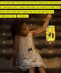 Child holding glowing jar with Solar Mason Jar Lid Lights With 30 Warm White LEDs, Waterproof Outdoor Fairy String Lights, night scene.
