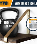 50 Piece Drywall Anchors And Screws Kit with Spring Toggle Bolts Zamak, holding 100 lbs kettlebell on shelf mount