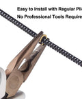 Pliers attaching brass nock from Forty Piece Archery Nock Points Set For Bow String Nocking Point Clips Fits Compound And Recurve Bows