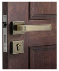 Indoor Silent Door Handle Lock For Wooden Doors With Quiet Latch Furniture Grade Hardware Fits Door Thickness 35 To 50mm Yellow Bronze Finish