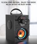 Massive Portable Bluetooth Speaker With Subwoofer And Light Show Wireless Stereo Four Point Two FM Radio LED Lights Equalizer