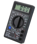 DT-830B Digital Multimeter with large LCD display, detailed view showing dials and settings for labs and factories use