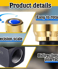 3/8 Inch NPT Hydraulic Flow Control Needle Valve With Bidirectional Flow And Shutoff For Precision Hydraulic Systems, Rugged Metal Body