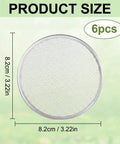 6 Pack Killer Sprouting Lids 304 Stainless Steel Fine Mesh Strainer Fits Wide Mouth Mason Jars, size 8.2cm for sprouting seeds.
