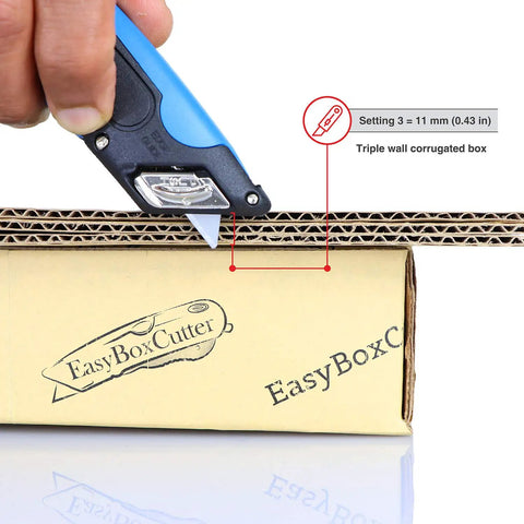 Heavy Duty Box Cutter With Three Adjustable Blade Depths And Precision Edge Guide Slick Utility Knife Featuring Integrated Holster And Kick Ass Grip For Daily Retail Jobs Cut Tape Faster With Zero Nonsense Reliability