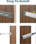Installation steps of Magnetic Touch Latches for Cabinets and Closets, Stainless Steel Bouncer Catch with damper bumpers.