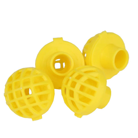Replacement Bee Guards For Hummingbird Feeders 205Y Yellow 4 Pack, Keeps Bees Out Of Nectar With Raised Barrier, Snap Open For Easy Cleaning