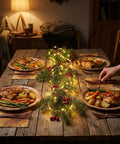 100 Piece Disposable Rustic Wood Grain Slice Tableware Set For 25 Guests With 9 Inch Dinner Plates And 7 Inch Dessert Plates